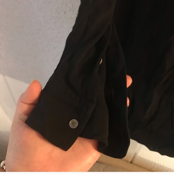 Aritzia Wilfred Bossut Dress 100% Silk Black Size - Picture 8 of 13